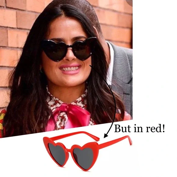 🍒3/$30 New YSL-Style “Loulou” Heart Sunglasses - Picture 1 of 5